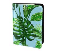 YUNWEIKEJI Tropical Palm Leaves, Passport Holder PU Leather Travel Wallet Passport Case Passport Covers 5.5 in
