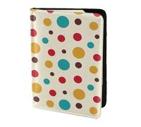 YUNWEIKEJI Vintage Polka Dots, Passport Holder PU Leather Travel Wallet Passport Case Passport Covers 5.5 in