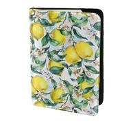 YUNWEIKEJI Vintage Yellow Fruit Lemon, Passport Holder PU Leather Travel Wallet Passport Case Passport Covers 5.5 in