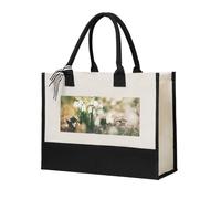 YUNWEIKEJI Wild Spring Snowdrop, Grocery Bag Tote Bag Canvas Bag Shopping Handbag, Multipurpose Canvas Shoulder Bag