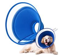 YUNXANIW Dog & Cat Recovery Collars, Soft Elizabethan Cone Collars for SurgeryBreathable Mesh Recovery Collar, Soft Adjustablet Dog Cones and Cat Cones for After Surge (XL, BLUE)