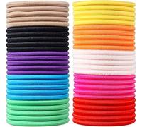 Yunxiao88 50 Pcs Multicolor Ponytail Holder Hair Bands Elastic Hair Bands 4mm Hair Bands for Women Girls (Multicolor)