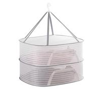 YUNXIASW Large Size Sweater Hanging Dryer,2-Tier Network Foldable Drying,Foldable Space Saver Bags Perfect for Drying Plant, Vegtable, Seeds, Fruit, Bud,Underwear Toy Sock Sweater Herb