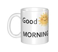 YUNXIKEYU Custom Good Morning White Ceramic Mugs,Unique Designs - Custom Mug, Make it Your Own Upload Your Photo
