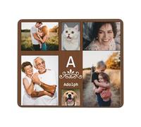 YUNXIKEYU Custom Memories Mouse Pad - Personalized Initial Collage Monogram, Design Your Own, Non-Slip Rubber Base