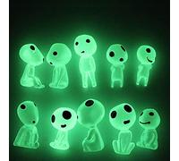 YUNYAN Pack of 10 Princess Mononoke Forest Ghost Figure, Luminous Tree Elf Doll, Dangle Elves, Garden Decoration, Miniature Luminous Spirit, Mini Resin Garden Decoration for Home, Garden Ornament