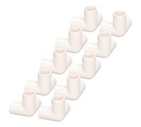 Yunyanze 11 Piece 3 Way PVC Pipe Fittings Kit 25mm ID White Tee and Elbow Connectors Compatible with 3/4 Inch and Inch Pipes for DIY Plumbing, Irrigation and Hydroponics