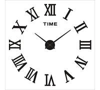 YUNYODA 3D DIY Wall Clock, DIY Wall Clock 3D Frameless Silent Non Ticking, Adjustable 60-100cm Round Battery Operated Modern Wall Clocks for Living Room Wall Decorations