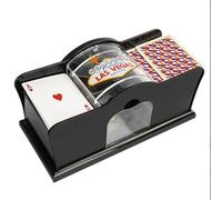 YUNYODA Automatic Card Shuffler Machine 2 Deck, Electronic Casino Poker Card Shuffling, Battery Operated -One/Two Deck Cards Shuffle Sorter (Manual Shuffler -Black)