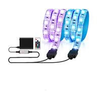 YUNYODA LED Light Strips for Electric Scooters - Waterproof Foldable Safety Decoration Light for Xiaomi M365 - Colourful Night Bike Skateboard Marquee Light with Remote Control