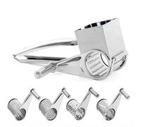 YUNYODA Rotary Cheese Grater Multifunctional Kitchen Craft Rotary Stainless Steel Cheese Grater Rotating Vegetable Grater, Grater with Stainless Steel Blades Easy to Clean, Dishwasher Safe