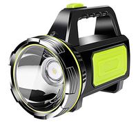 YUNYODA Super Bright LED Rechargeable Torch, 2 Modes Led Handheld Torch USB Rechargeable Portable Spotlight, 1200mAh Battery Waterproof LED Searchlight with Side Light for Outdoor Emergency Camping