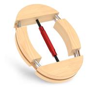 YUNYOUC 4-Way Wooden Hat Stretcher for Fitted Hats, Adjustable Cap Extender with Robust Metal Buckle, Cowboy Hat Widener Tool for Baseball Caps, Felt and Wool Hats(Nature wood)