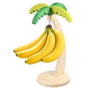 YUNYOUC Banana Holder with Hanging Hook, Rustic Wooden Grape Stand for Kitchen Countertop, Tree Design, Wood Banana Hanger Tree To Keep Bananas & Fruits Fresh