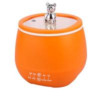 YUNYOUC Electric Rice Cooker with Glass Lid, 1.8L Rice Cookers Pot, Keep Warm Function, Non-Stick, 450W Electric Cooking Pot with Measuring Cup for Home Cooking(Orange)