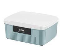 YUNYOUC Lockable Storage Box with 4 Digital Combination Lock, Safety Medication Storage Container with Built in Removable Tray, Privacy Document and ID Box for Medicine Food Snacks (Blue)