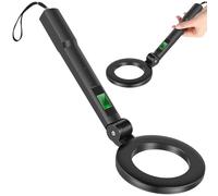 YUNYOUC Metal Detector Kids, Foldable Handheld Gold Detector with LCD Display, Portable Metal Detecting Tool with 3 Modes, for Outdoor Coin Gold, for Adults & Kids(Black)