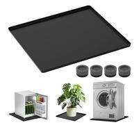 YUNYOUC Mini Fridge Silicone Mat 48x48, Floor Protector with 0.59Inch Raised Edges, Washing Machine & Freezer Drip Tray, Dryer Drip Pan, Wine Cabinet & Coffee Machine Floor Mat(48x48cm)