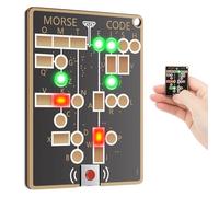 YUNYOUC Professional Morse Code Trainer Card Black Portable Morse Code Practice Card Tool with Instant Visual and Audio Feedback for Home Classroom(Black)