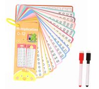 YUNYU 1 x 1 Educational Game with 15 Multiplication Cards and 2 Pens - 1 x 1 Learning Game for Children from 6 Years, Multiplication Table Set with Rewritable Cards