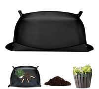 YUNYU 100x150 cm Waterproof Gardening Mat, Foldable Potting Tray, Large Repotting Surface for Plants, Black Transplanting Base for Potting, Seedlings, Soil Change, and Pruning