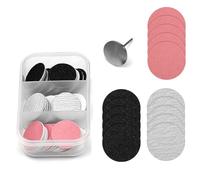 YUNYU 120-Piece Pedicure Sanding Disc Set - Includes 80/120/180/240 Grit Foot Grinder Pads, 2 Metal Bits & 25mm Replacement Sanding Paper, for Electric Callus Remover & Nail Drill Accessories