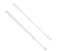 YUNYU 2-Pack 30-50cm Extendable Telescopic Curtain Poles No Drilling Spring Tension Rods - Adjustable Shower Curtain Rod for Bathroom, Kitchen, Closet - No Tools Installation, Rustproof Metal