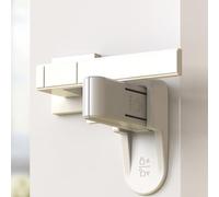 YUNYU 2 Pack No-Drill Door Lock - Bedroom Door Security with Industrial Adhesive, HIPS Childproof Locks for Home, Balcony & Windows, Easy Install Door Lock Without Drilling (Grey)