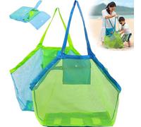 YUNYU 2-Piece Beach Play Set - Premium Sand Storage Organizer with Net, Durable Foldable Carryall for Sandpit Toys, Family Holidays & Outdoor Vacations