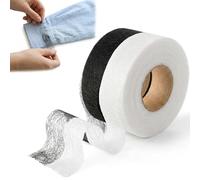 YUNYU 2 Rolls Double-Sided Fusible Interfacing Tape, Heat-Activated Adhesive Iron-On Double Sided Hem Tape Ideal for DIY Clothing, Ironing Fabrics, Seam Repairs, Trousers, Curtains