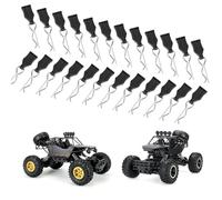 YUNYU 24Pcs RC Body Clips with Tear Tabs - Effortless Remote Control Car Shell Upgrades and Modifications, Compatible with 1/10, 1/12, 1/16 Scale Models