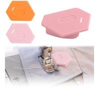 YUNYU 2Pcs Magnetic Sewing Gauge in Vibrant Pink and Orange | Essential Tool for Accurate Seam Alignment and Easy Fabric Handling | Durable Multifunctional Sewing Accessories Set