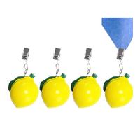 YUNYU 4-Pack Lemon Tablecloth Weights/Polyresin Outdoor Clips with Strong Hold/Decorative Holders for Patio & Dining Use