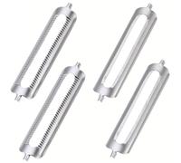 YUNYU 4-Pack Stainless Steel Replacement Blades for Peelers for Kitchen - 56mm Piranha Peeler Blades Set with 2 Flat & 2 Serrated Edges - Durable Universal Fit for Fruits, Vegetables