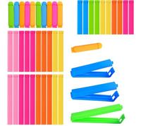 YUNYU 40-Pack Reusable Food Bag Clips Set with 4 Sizes (7cm/9cm/11cm/13cm) - Plastic Sealing Clips for Snacks Storage - Multicolor Food Clips Bulk for Chip Bags & Food Preservation