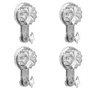 YUNYU 4Pcs Heavy-Duty Suction Hooks - No Drill Adhesive for Walls, Glass & Tiles | Securely Holds Towels, Robes, Utensils, Plants in Bathroom, Kitchen, Living Room