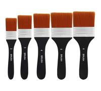 YUNYU 5-Piece Nylon Paint Brush Set (Sizes 2-6) for Painting - Professional Art & Craft Brushes with Durable Bristles | Acrylic, Oil & Watercolour