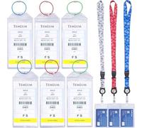 YUNYU 6pcs Cruise Luggage Tag Holders & 3pcs Lanyards with Card Sleeves - Waterproof PVC Travel Accessories for Suitcases, Ships & Cruise Essentials