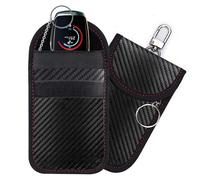 YUNYU Anti Theft Faraday Pouch for Car Keys, A Pack of 2 Faraday Bags for Key Fob, Car Key Signal Blocker Case for Car Security, Anti-Theft Remote Entry Keyless Fobs Protection