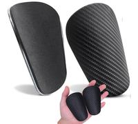 YUNYU Carbon-Fibre Shin Guards, 11.5 x 6 cm, Adult & Youth Football Leg Protectors with EVA Foam, 2-Piece Set