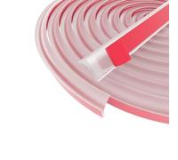 YUNYU Clear Adhesive Splash Guard Strip 1M - Flexible Waterproof Edge Barrier for Kitchen Countertops, Bathroom Sinks, Shower & Cooktops - Peel & Stick Transparent Water Dam Protector (2x1.2cm)