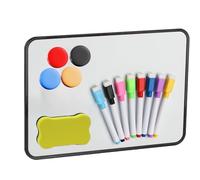 YUNYU Double-Sided Whiteboard 30 x 21 cm | 2-in-1 Whiteboard with 8 Pens + 4 Magnets + Eraser | Magnetic Mini Board for Office, Kitchen & Children (300 g)
