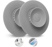 YUNYU Grey Press-Type Drain Cover with Hair Catcher & Anti-Clog Design for Bathtubs, Sinks, Kitchen Drains - 2-Pack Universal Bath Plug and Sink Plug Set for Bathroom & Kitchen Drainage