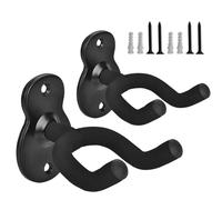 YUNYU Guitar Wall Mount Hangers, 2-Pack with Mounting Hardware, Black