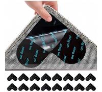 YUNYU Queenail 16-Pack Reusable Non-Slip Rug Pads/Double-Sided Washable Carpet Grippers with Heart Design/Removable Anti-Skid Stickers for Floor Safety