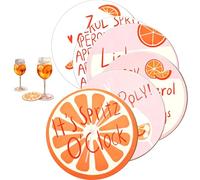 YUNYU Set of 6 Absorbent & Durable Drink Coasters for Glasses - 10 x 10 cm Funny & Stylish Home Bar Coasters for Kitchen, Dining Table, or Party