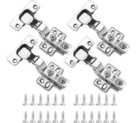 YUNYU Soft Close Cabinet Hinges 4 Pcs with Screws - Inset Mute Door for Kitchen, Bathroom, Bedroom, Dining Room Cupboards
