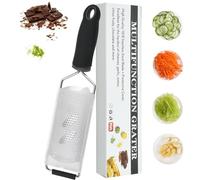 YUNYU Stainless Steel Cheese Grater and Zester, Fine Blade with Non-Slip Handle, Protective Cover