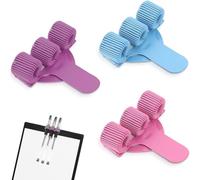 YUNYU Stainless Steel Nurse Pen Holder/Medical Clip for Scrubs & Uniform Accessories - Multi-Color Doctor & Nurse Notebook Clip (Purple+Blue+Pink)