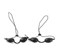 YUNYU UV Protection Tanning Goggles, Solarium Glasses with Adjustable Strap, Black, 2-Pack